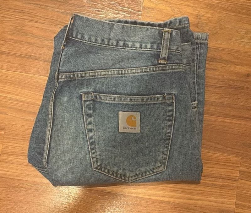 Carhartt WIP Pontiac Short Size 30 Blue Denim Jeans 4