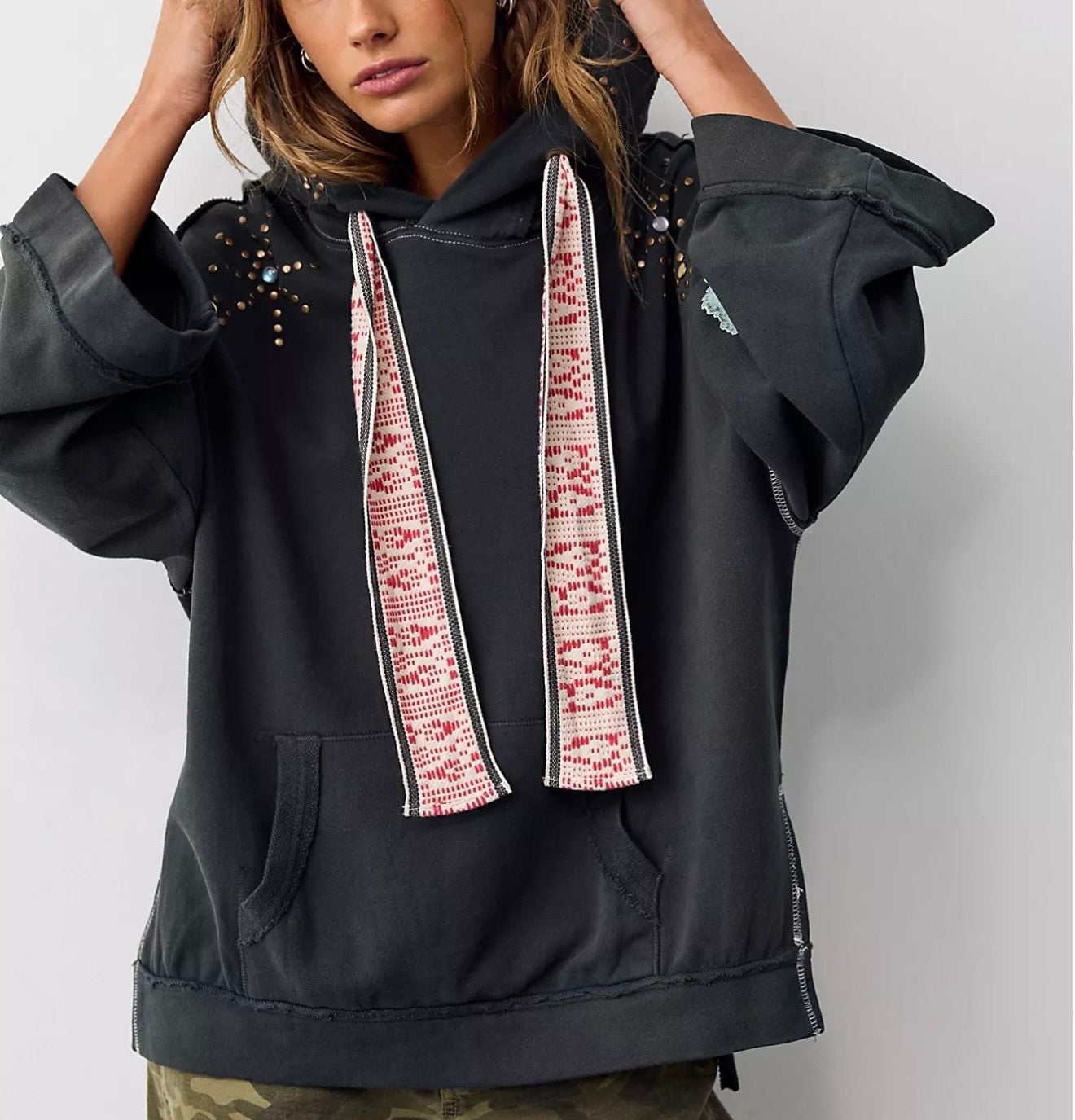 Free People We The Free Bejeweled Hoodie size Small 2