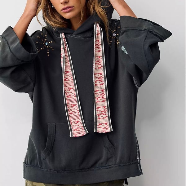 Free People We The Free Bejeweled Hoodie size Small