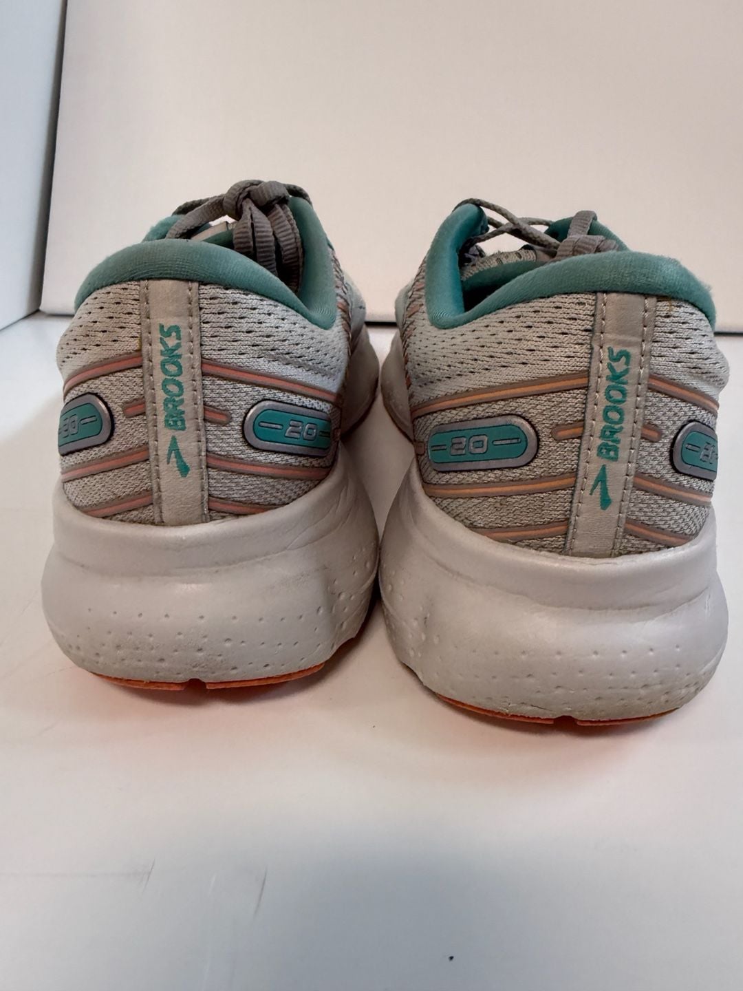 Brooks Glycerin 20 Running Shoes Grey Teal Coral 6