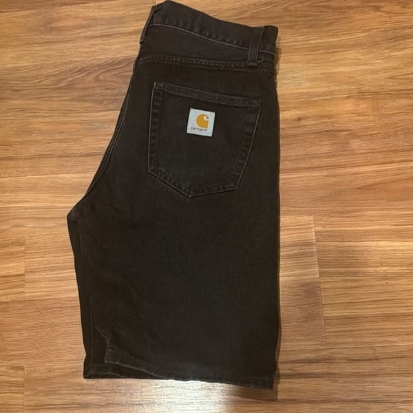 Carhartt WIP Pontiac Short Size 30 Black Denim
