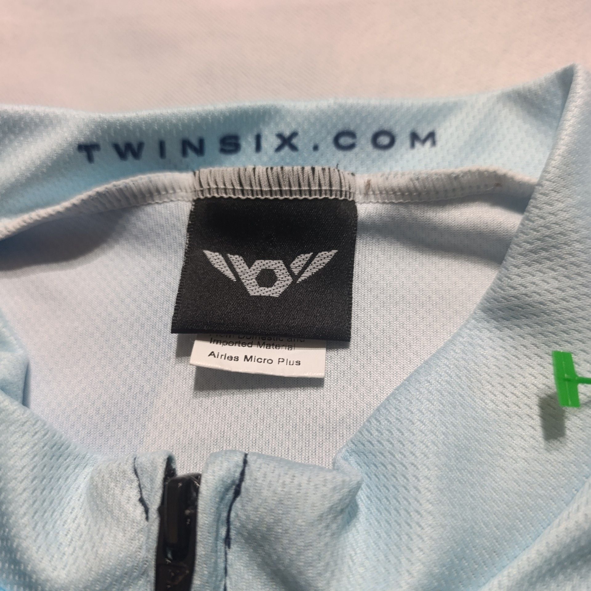 Twin Six Club Cycling Jersey Men's XL Blue Airies Micro Plus Full Zip Made USA 3