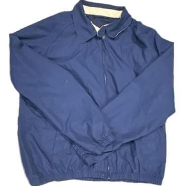 Haggar Generations Full Zip Jacket Size M Blue Windbreaker