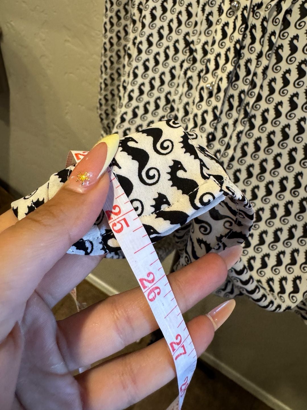 Moulinette Soeurs Seahorse Print Blouse Size 0 Black White 8