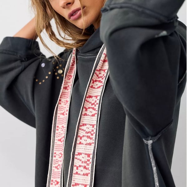 Free People We The Free Bejeweled Pullover Hoodie size Large