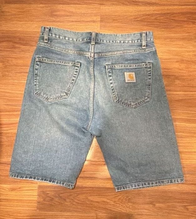 Carhartt WIP Pontiac Short Size 30 Blue Denim Jeans 7