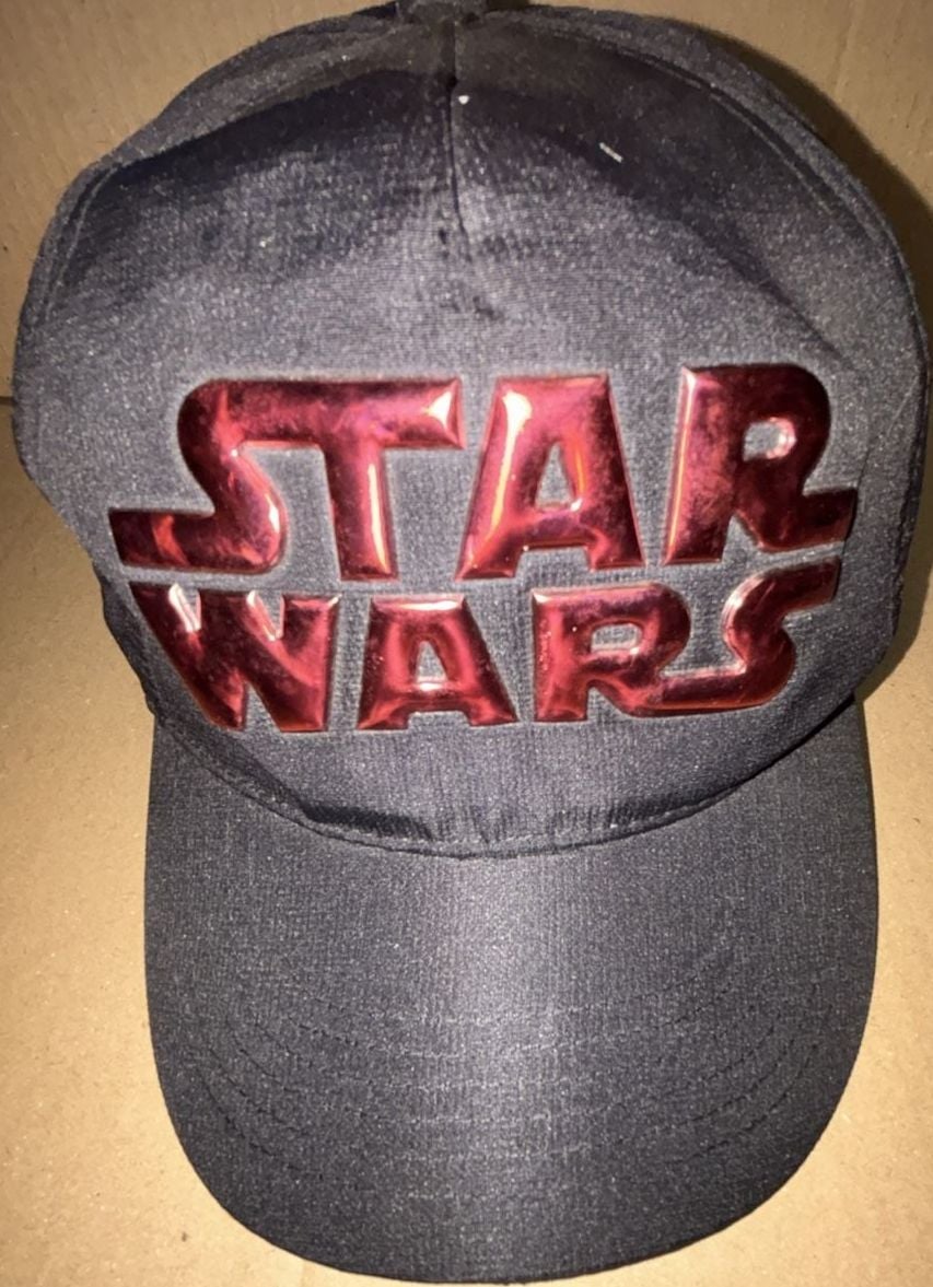 Disney Parks Star Wars Hat Size 57-61cm Black Metallic Logo Baseball Cap 2