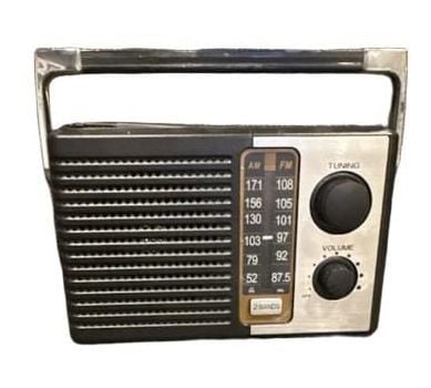 Yewrich AM FM Portable Transistor Radio Black Battery AC Powered 1