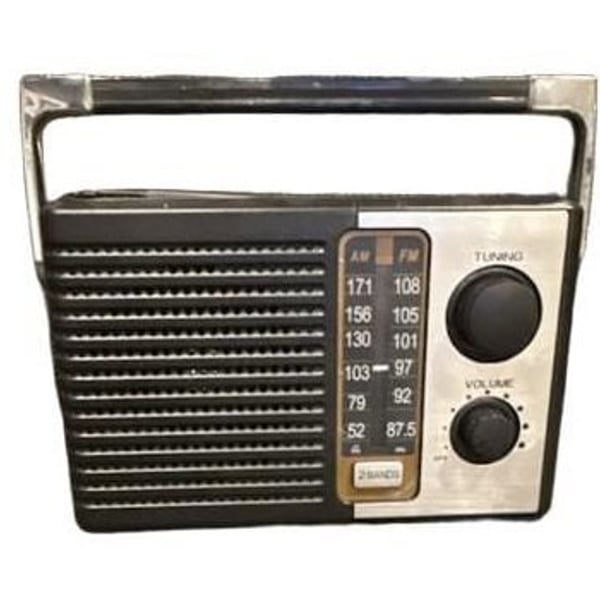 Yewrich AM FM Portable Transistor Radio Black Battery AC Powered