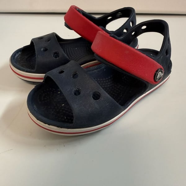 Crocs Crocband Kids Sandal Size C8 Navy Red