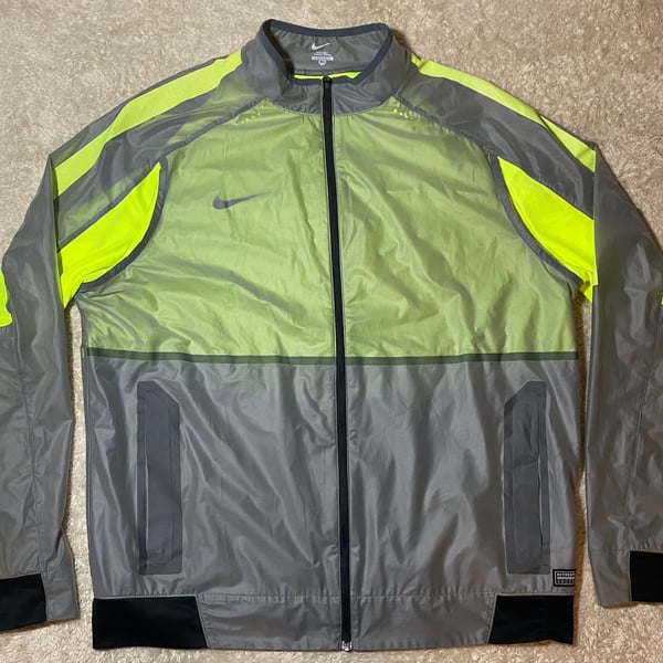 Nike US Soccer Training Windbreaker Size XL Gray Yellow Jacket