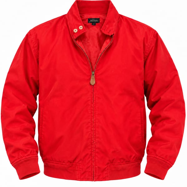 Vintage Jack Nicklaus Harrington Jacket Size L Red Full Zip Bomber