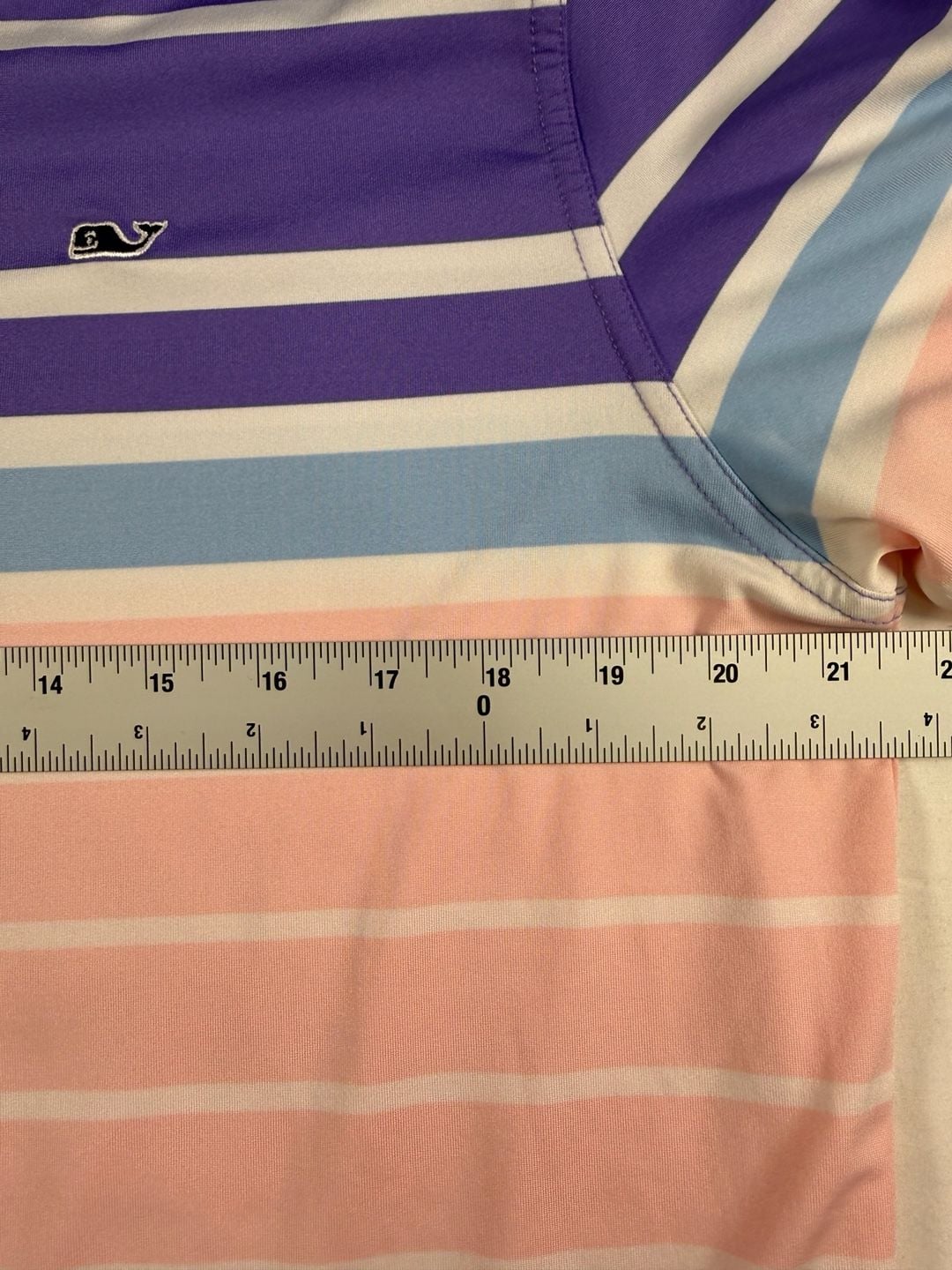 Vineyard Vines Striped Polo Shirt Size M Purple Pink Blue Golf 8