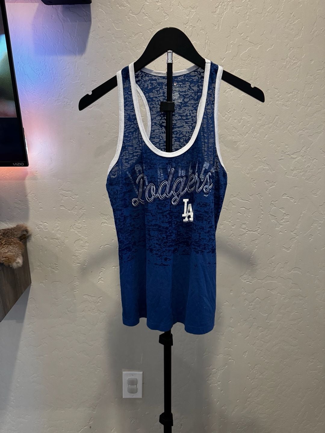 Los Angeles Dodgers Size S Tank Top Blue Burnout 2