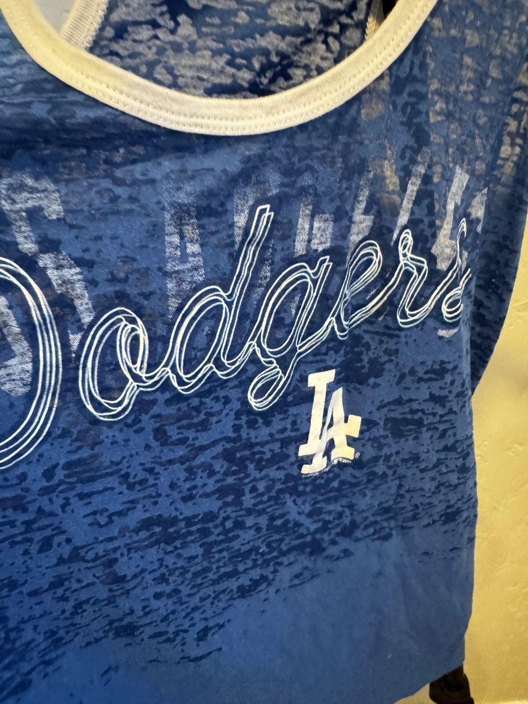 Los Angeles Dodgers Size S Tank Top Blue Burnout 4