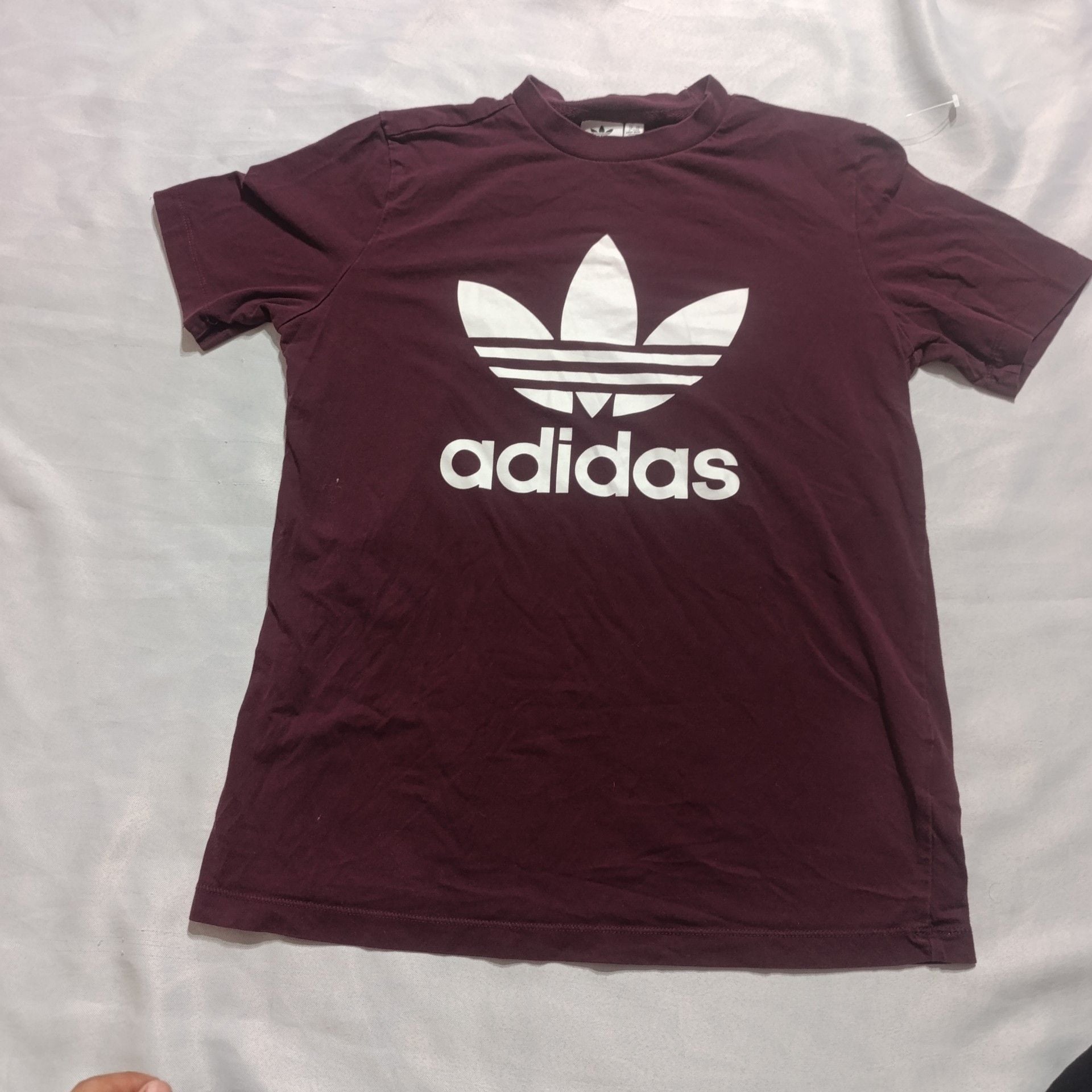 Adidas Originals Trefoil Logo T-Shirt Size M Burgundy 2