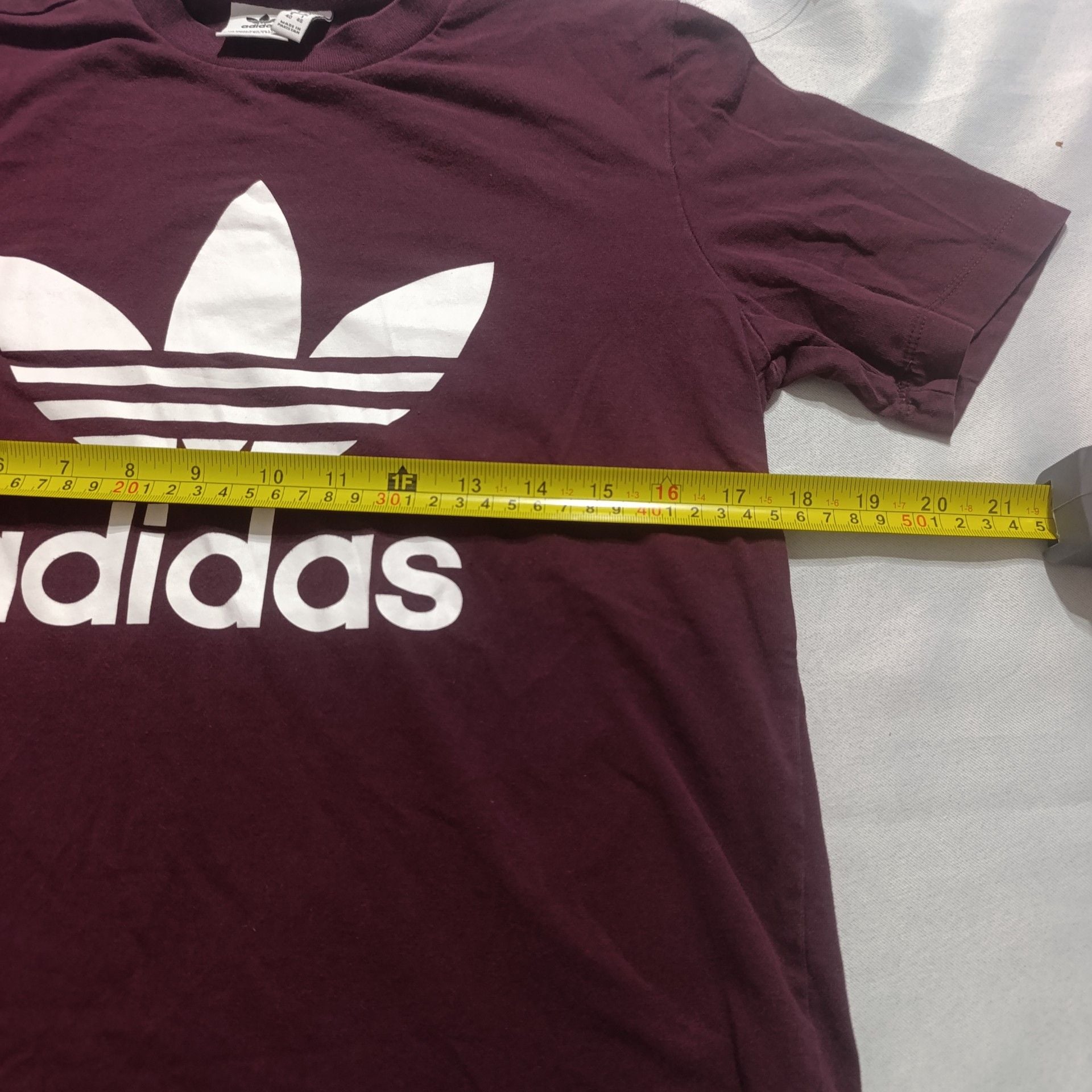 Adidas Originals Trefoil Logo T-Shirt Size M Burgundy 4