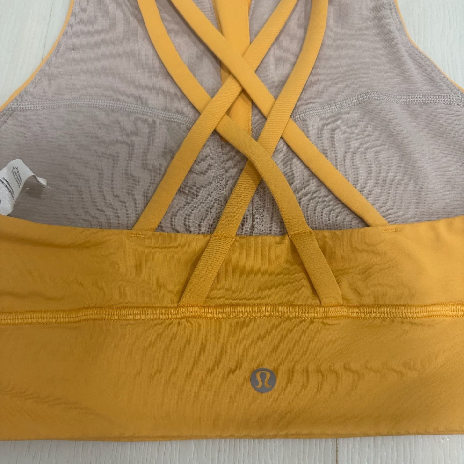 Lululemon Energy High Neck Longline Zip Bra Size 8 Orange Mango Dream 4