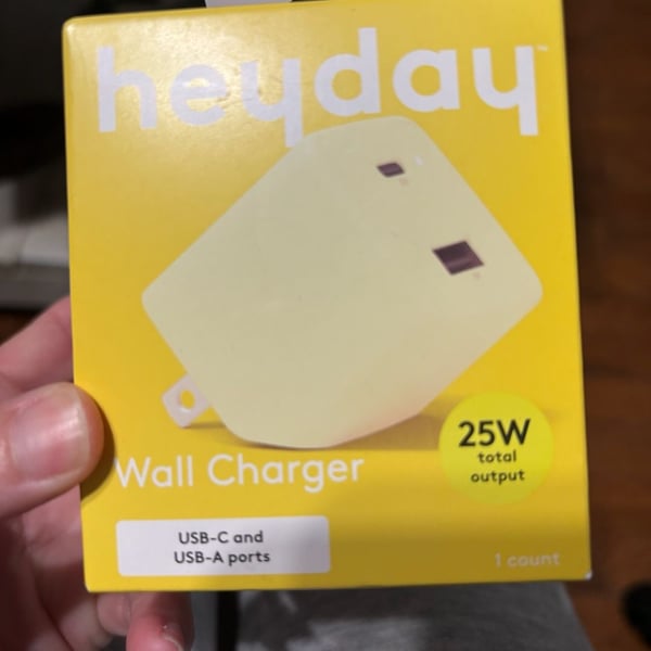 Heyday 25W Wall Charger With USB-C And USB-A Ports
