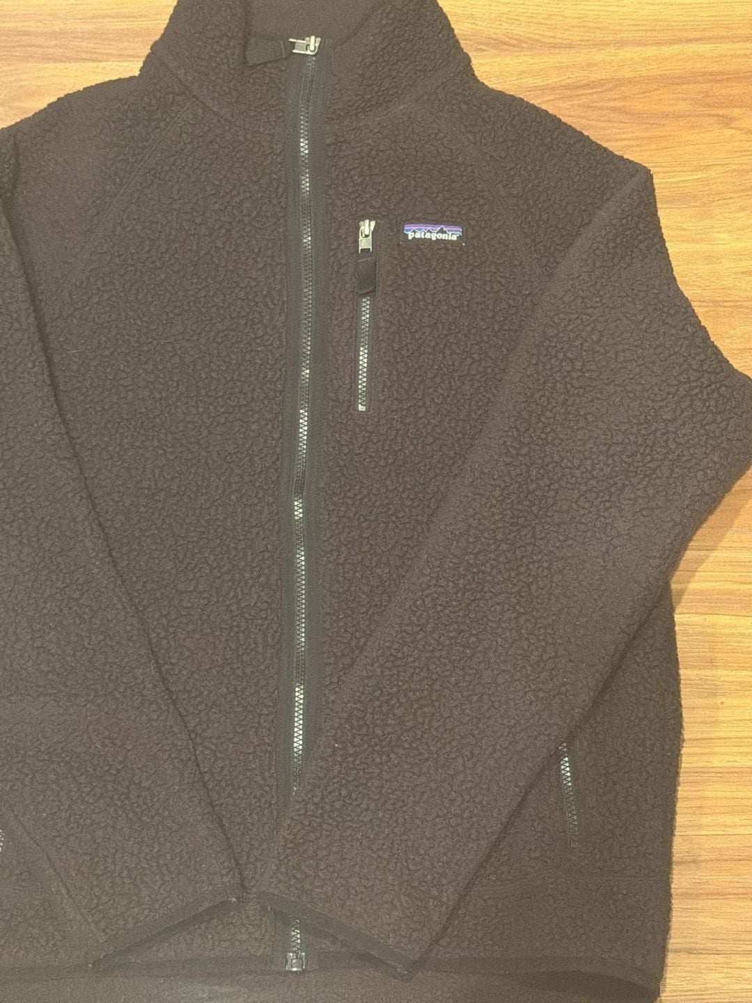 Patagonia Retro Pile Jacket Size L Black Fleece Full Zip 2