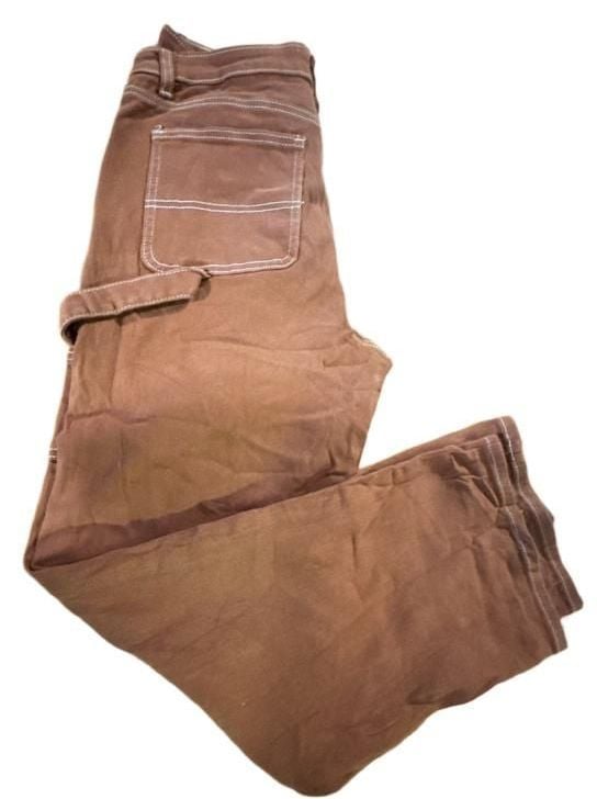 GoGo Women’s Carpenter Jeans Brown Y2K Denim Vintage Inspired Statement 30x28 3