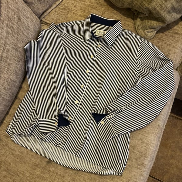 Witt Shirt Collection Striped Button Down Shirt Size 12