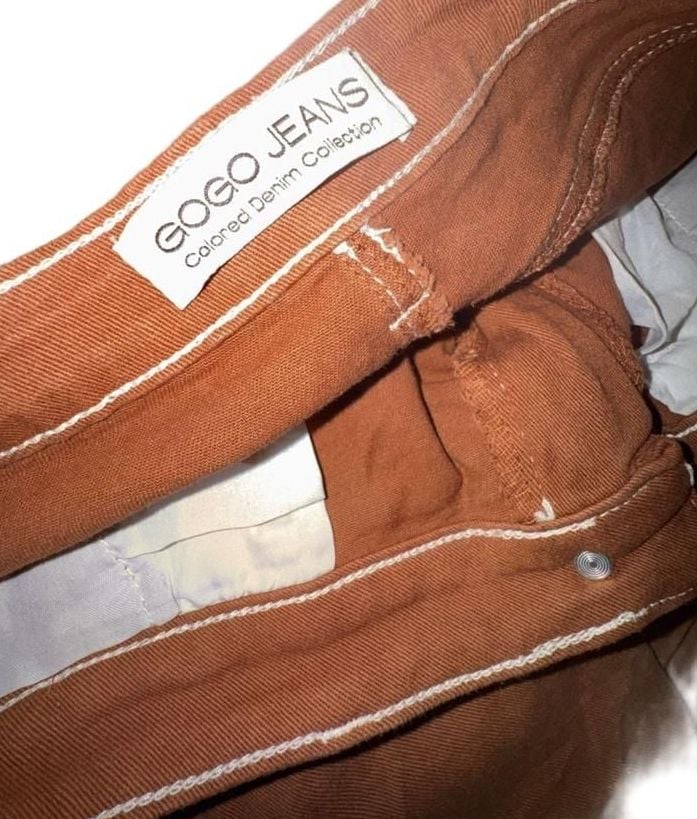 GoGo Women’s Carpenter Jeans Brown Y2K Denim Vintage Inspired Statement 30x28 8