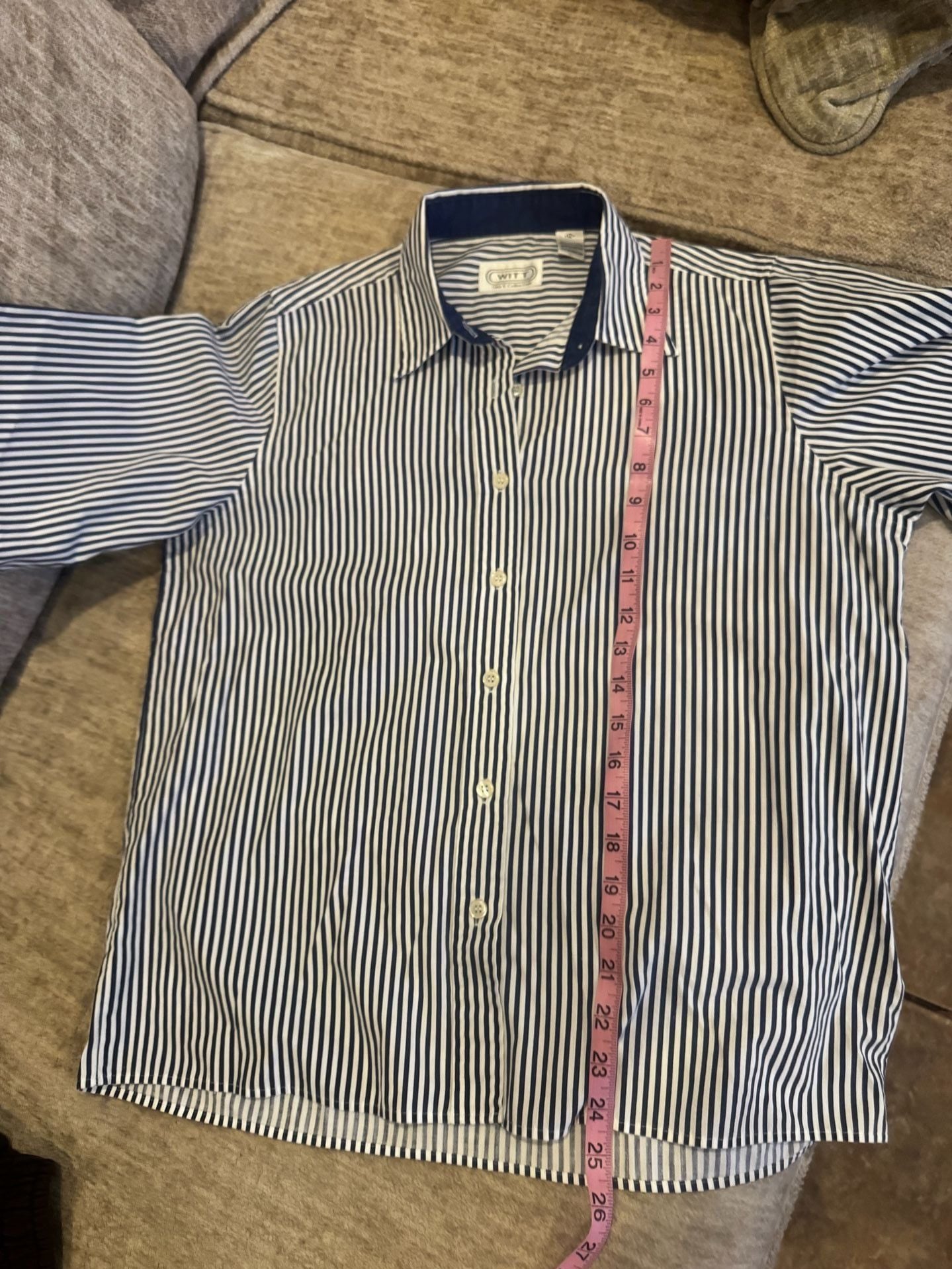 Witt Shirt Collection Striped Button Down Shirt Size 12 5