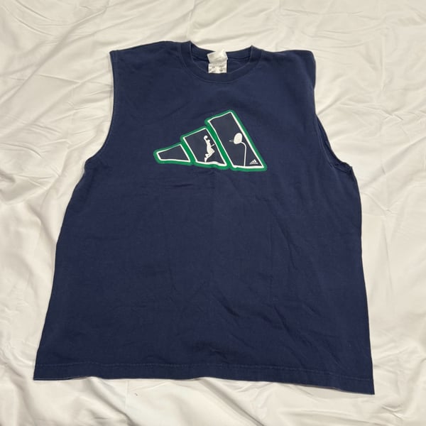 Vintage 90’s Adidas Basketball Sleeveless Tank Top Size L Rare