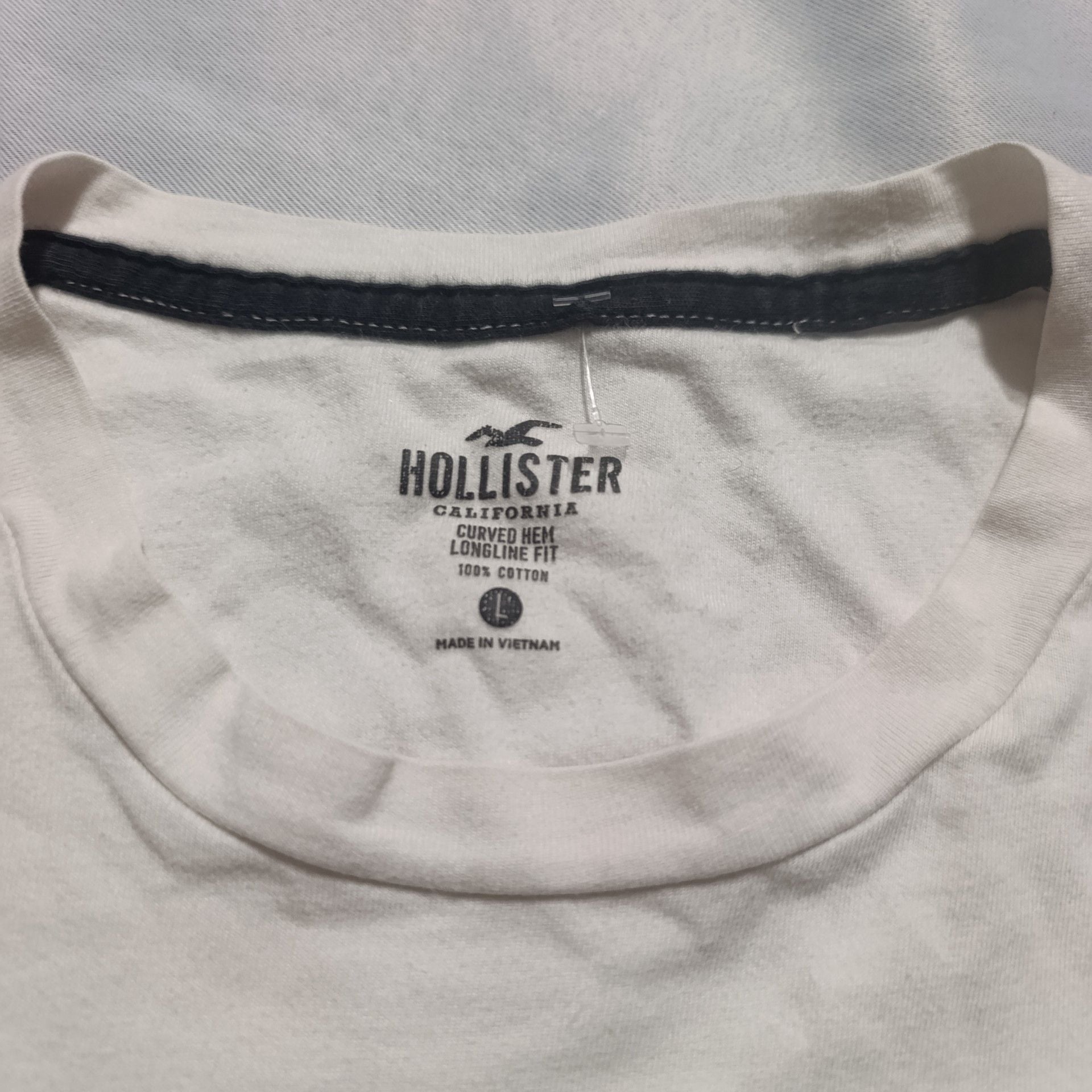 Hollister Los Angeles Graphic Tee Size L White Blue Ombre 4