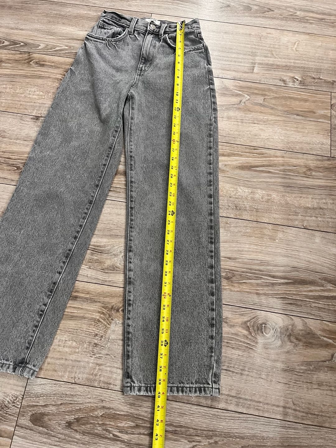 Cotton On Loose Straight Jeans Size 24 Gray Denim 8