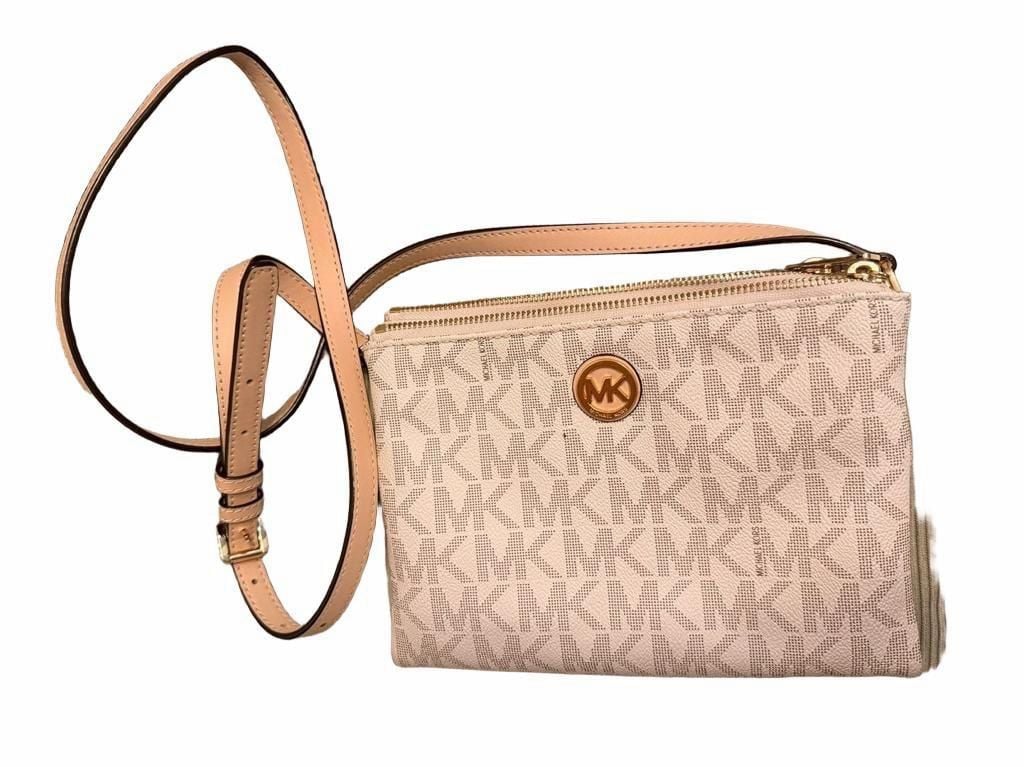 Michael Kors Jet Set Vanilla PVC Crossbody Bag 2