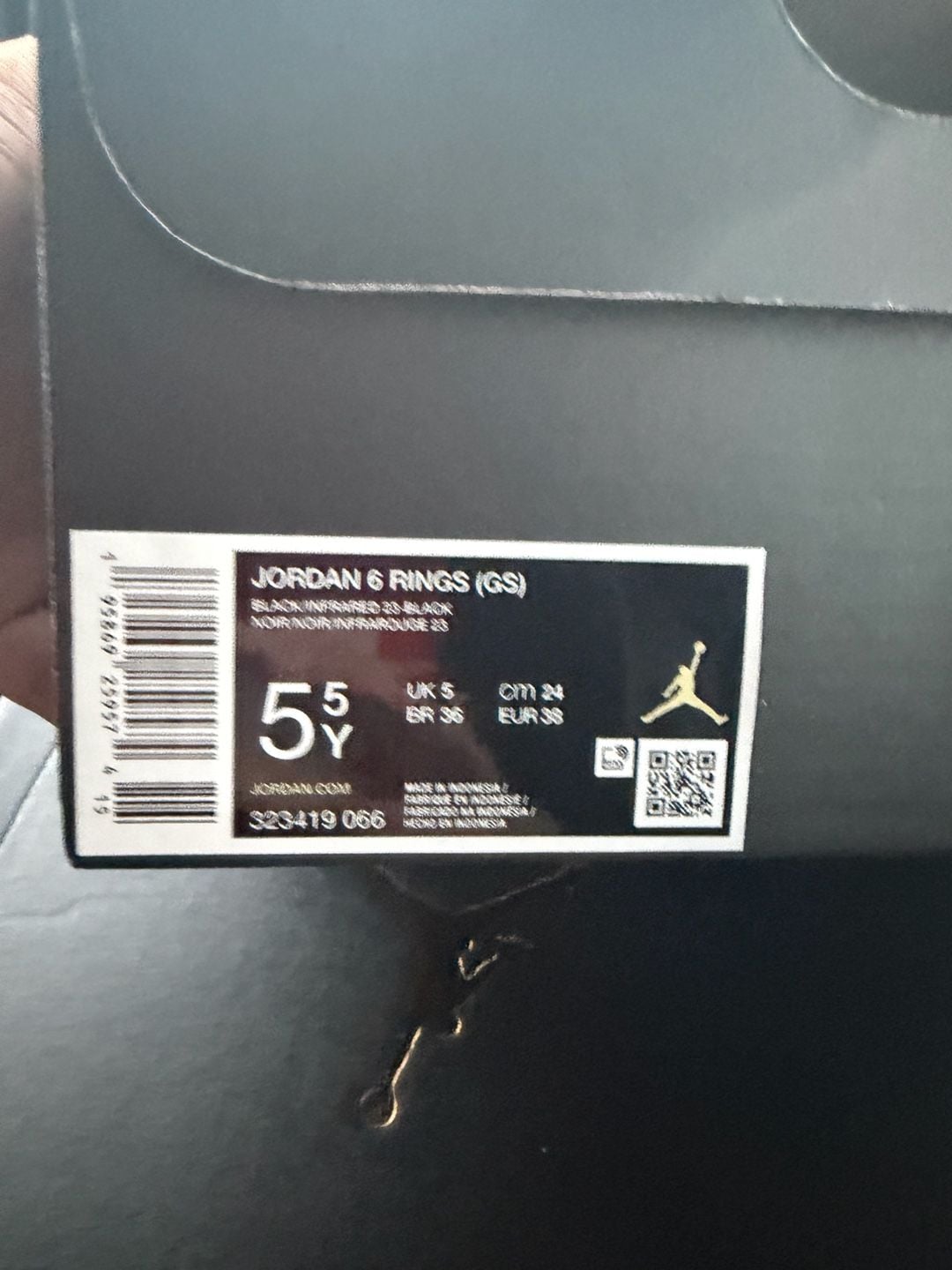 Jordan 6 Rings Black Infrared 23 8