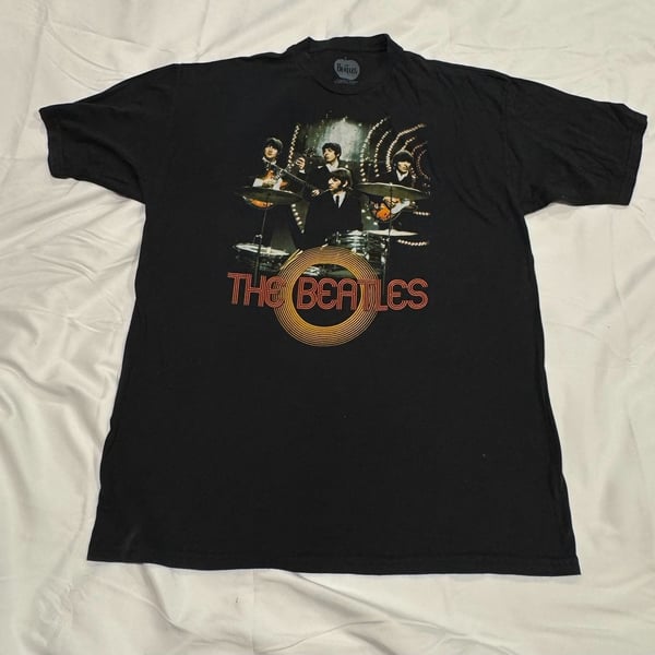 The Beatles Band T Shirt Size XL Black Graphic Tee 2009