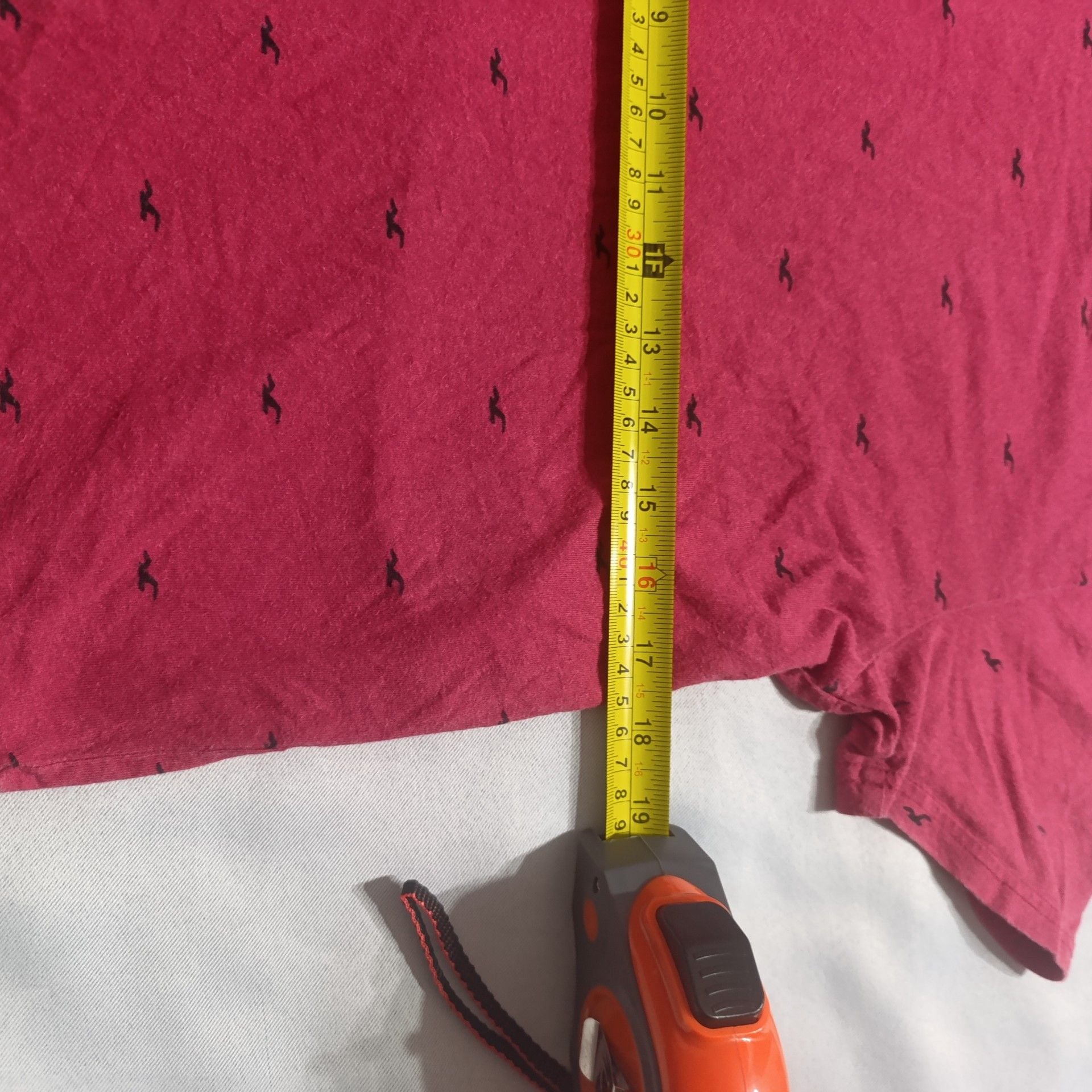 Hollister All Over Seagull Print T-Shirt Red 4