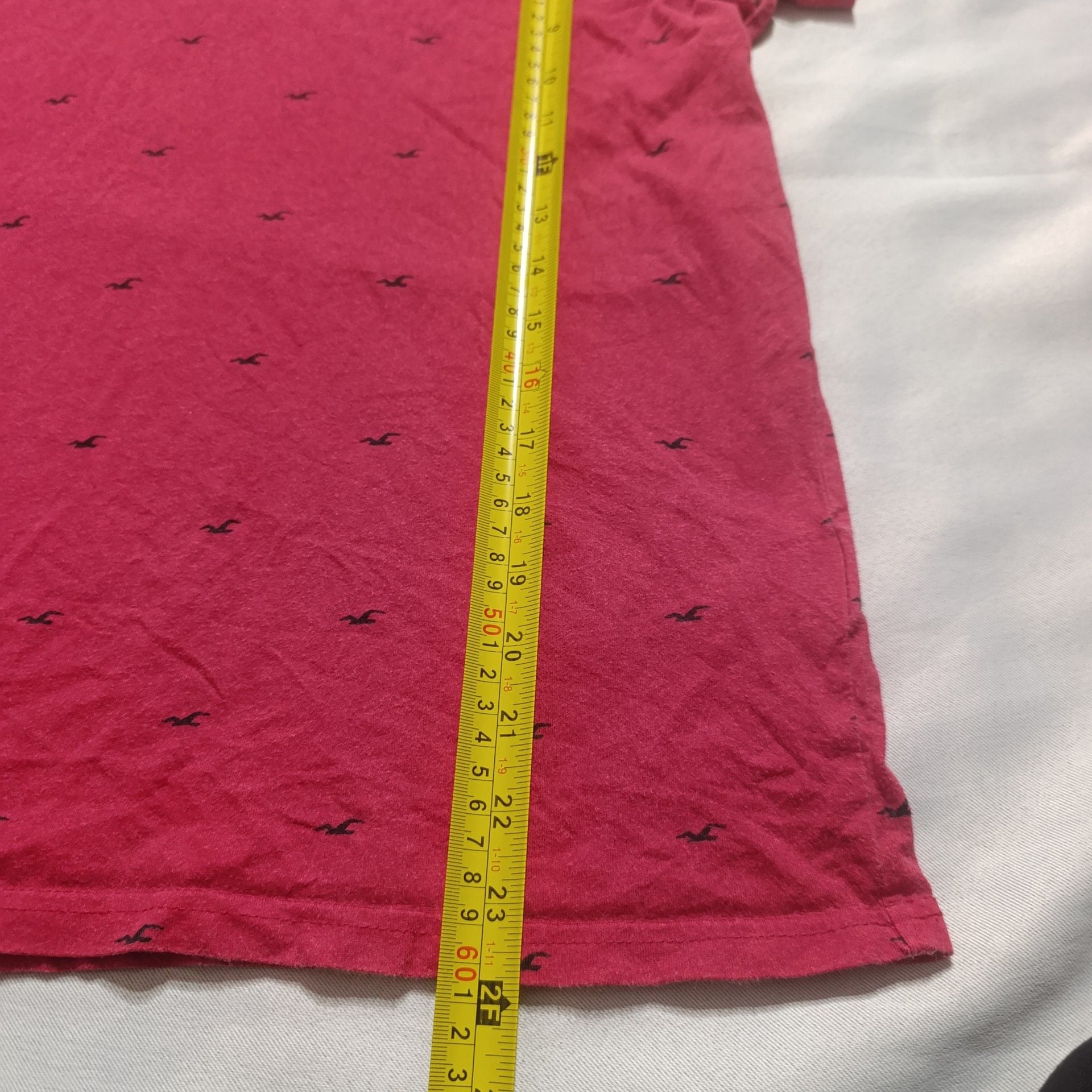 Hollister All Over Seagull Print T-Shirt Red 5