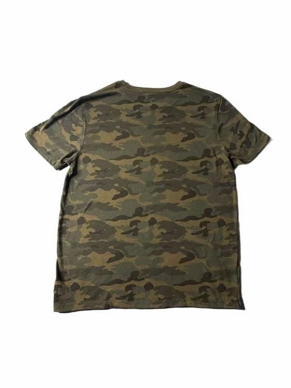 Old Navy T-Shirt Size L Green Camo Mountain Sun Graphic 6