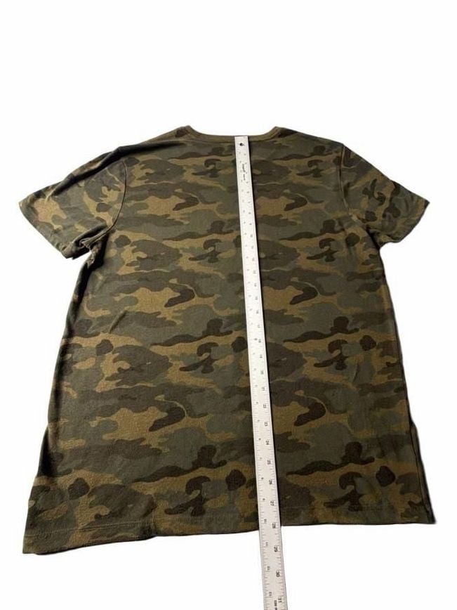 Old Navy T-Shirt Size L Green Camo Mountain Sun Graphic 7