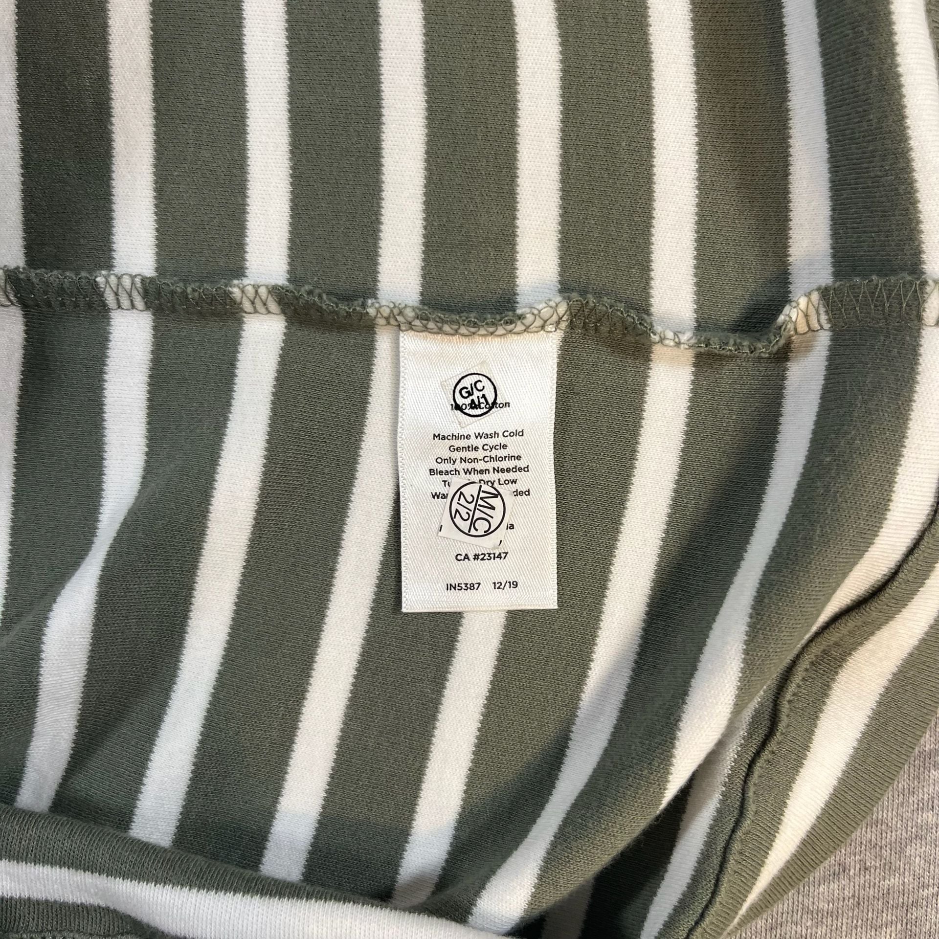 Talbots Green/White Striped Ruffle Sleeve Dress Women’s Size Mp 7
