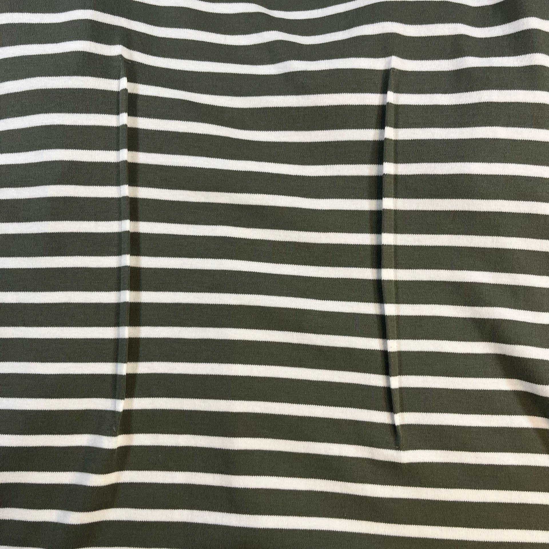 Talbots Green/White Striped Ruffle Sleeve Dress Women’s Size Mp 9