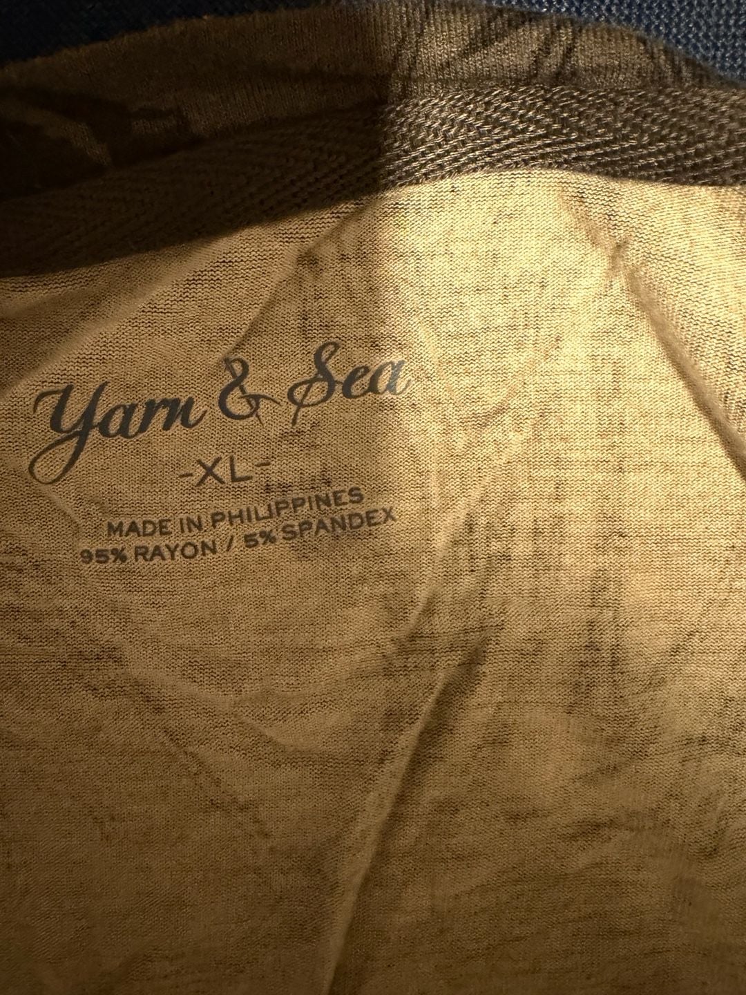 Yam & Sea T-Shirt Size XL Grey Marbled Short Sleeve Scoop Neck Top 4