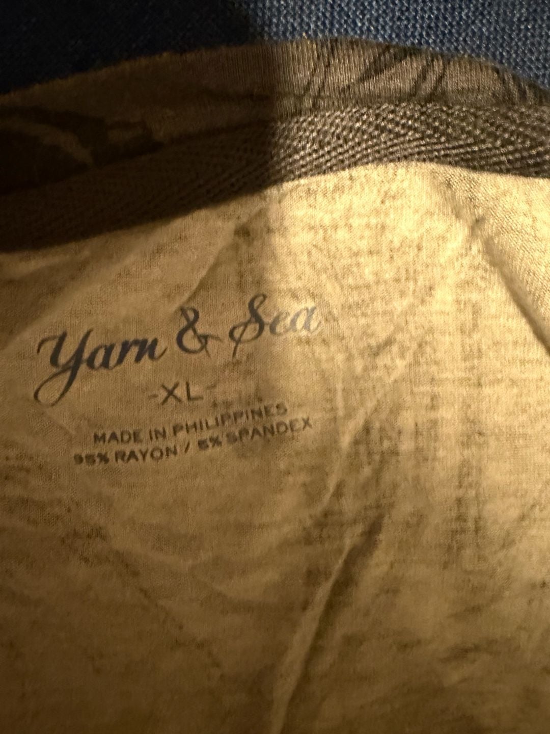 Yam & Sea T-Shirt Size XL Grey Marbled Short Sleeve Scoop Neck Top 5