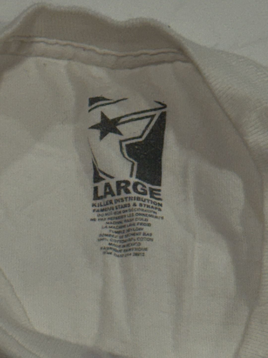 Famous Stars And Straps T-Shirt Size Large White Graphic Y2K 5