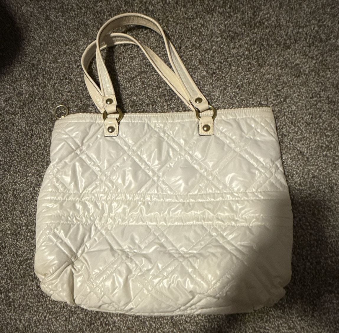 Coach Quilted Nylon Tote Bag No. M0973-15878 White 6
