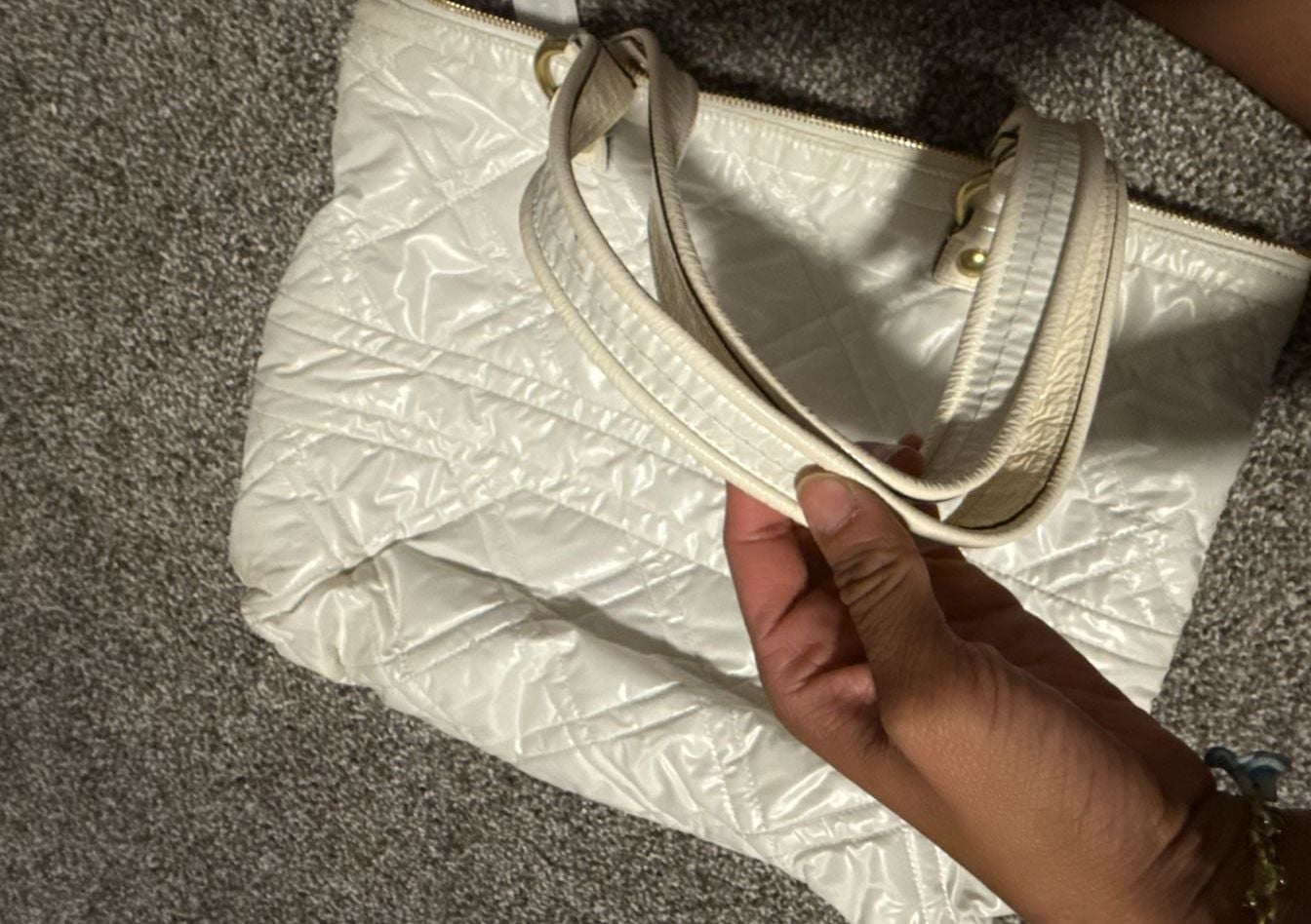Coach Quilted Nylon Tote Bag No. M0973-15878 White 3