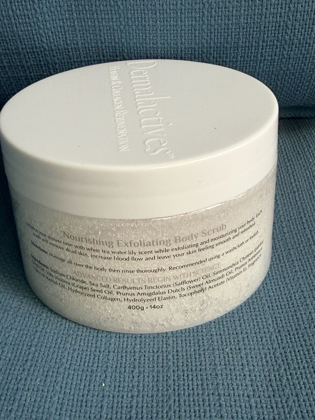 Dermalactives Body Scrub 14oz White Tea Water Lily 2