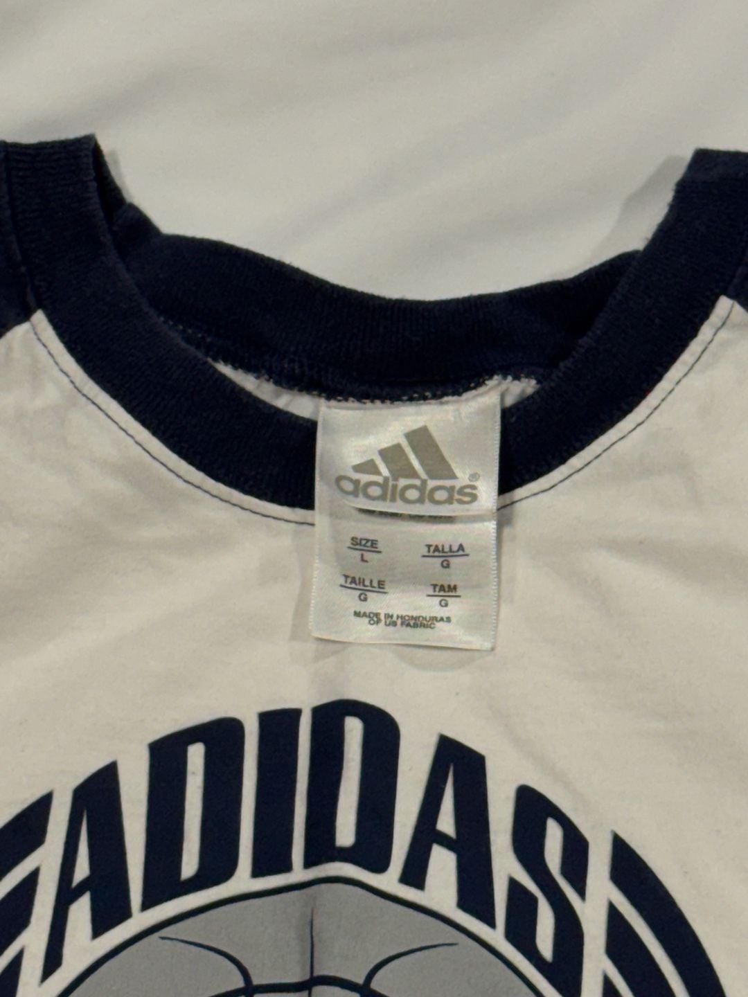 Vintage 90’s Adidas Basketball Tank Top Size L White Blue 4