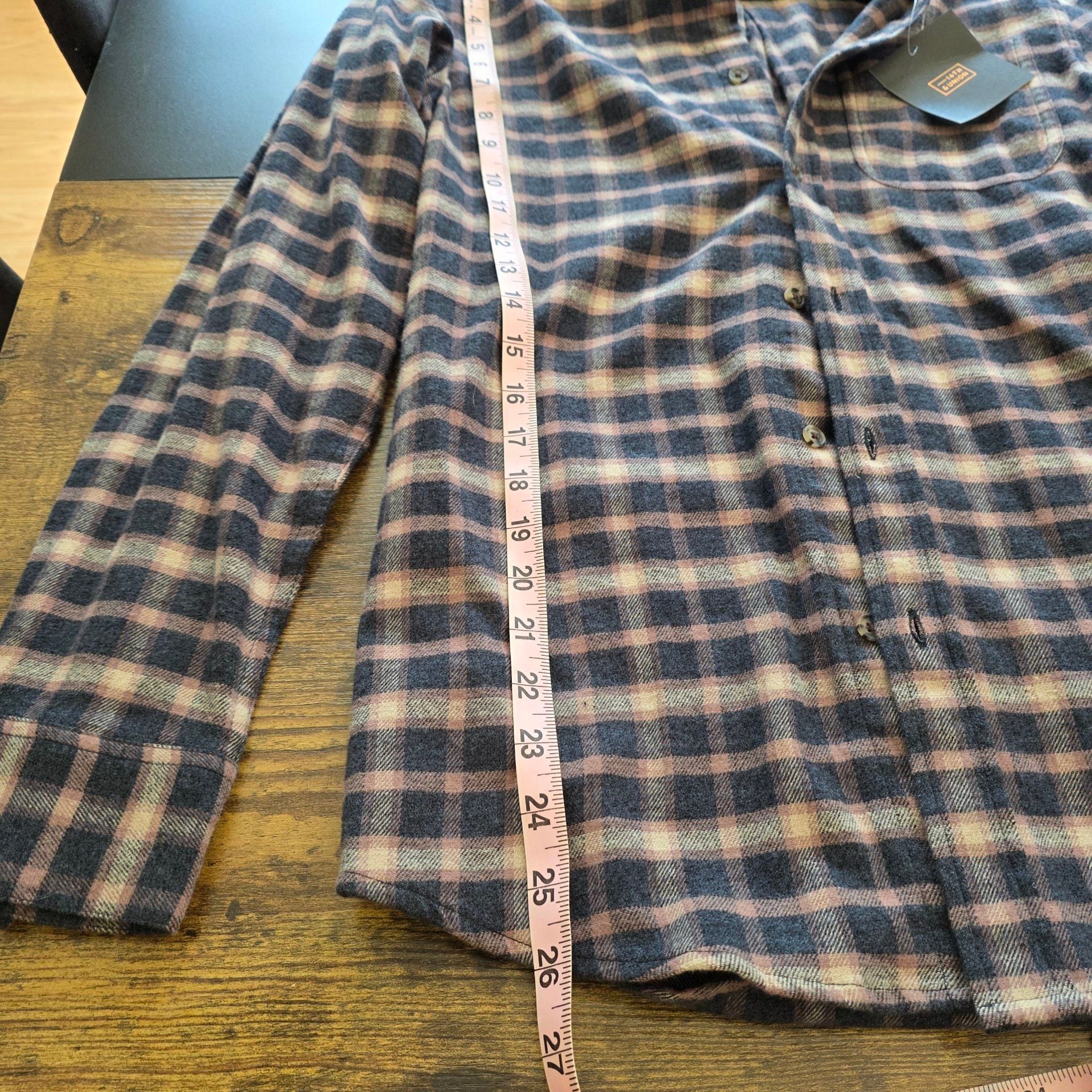 14th & Union Plaid Flannel Shirt Mens Size S Trim Fit 7