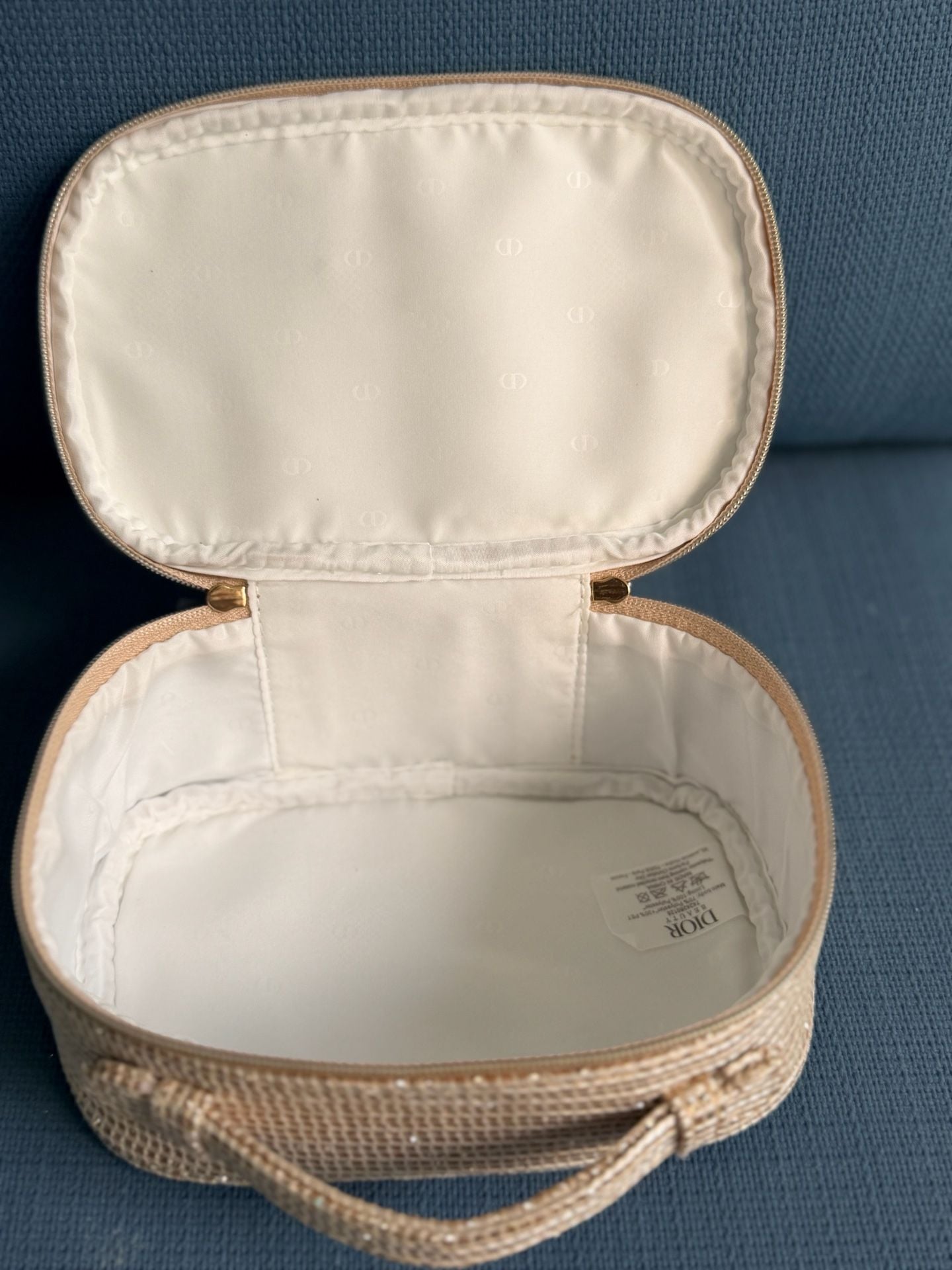 Dior Gold Makeup Pouch Clutch Bag Limited Edition Holiday Christmas 16