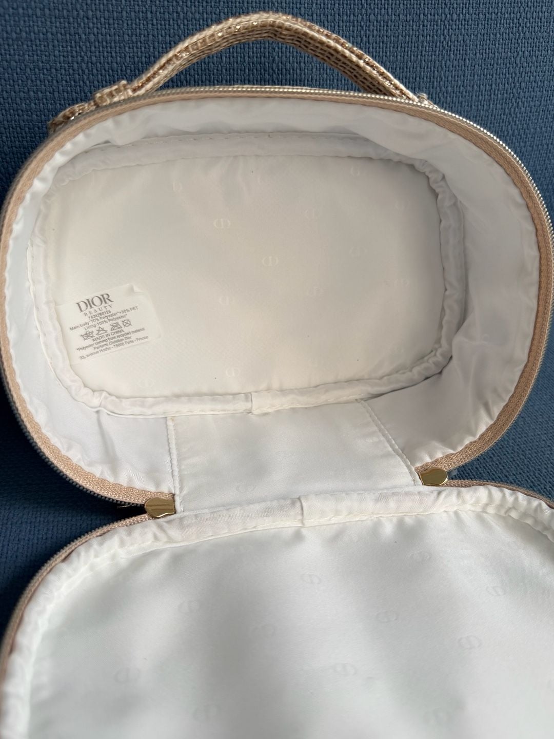 Dior Gold Makeup Pouch Clutch Bag Limited Edition Holiday Christmas 17